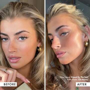 ICONIC LONDON Kissed by the Sun | Multi-Use Blush, Bronzer, & Highlighter, For All Skin Types, Cruelty-Free, Vegan Makeup, (Oh Honey) 0.17 oz