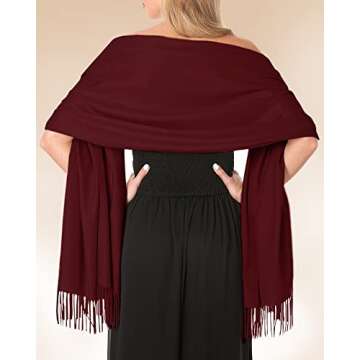 FURTALK Women's Scarf Pashmina Shawls and Wraps for Evening Dress Wedding Bride Bridesmaid Gifts Winter Scarves