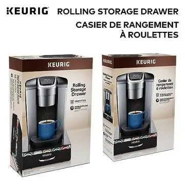 Keurig Under Brewer Storage Drawer, Coffee Pod Storage, Holds Upto 35 Keurig K-Cup Pods, Black