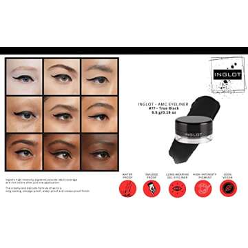 The Beauty Box INGLOT Bundle - Duraline, AMC Eyeliner Gel 77 and AMC Eyeliner Gel 90 (3-Piece)