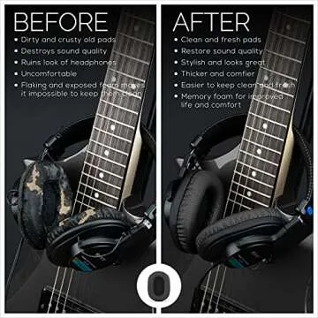 Brainwavz Perforated Replacement Earpads for Sony MDR 7506, V6 & CD900ST with Memory Foam Ear Pad & ...