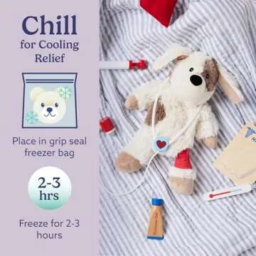 warmies Microwavable & Weighted Stuffed Animals, Puppy - Heated Stuffed Animal Plushie for Warmth & Comfort - Cute Soft Plush Toys for Adults & Children (Boys, Girls, Babies & Toddlers)