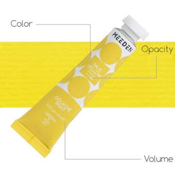 MEEDEN Non-Toxic Gouache Paint Set - 24 Vibrant Colors