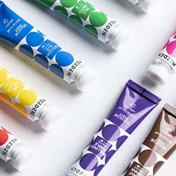 MEEDEN Non-Toxic Gouache Paint Set - 24 Vibrant Colors
