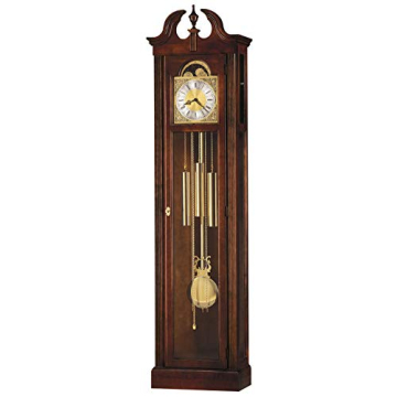Howard Miller Chateau Floor Clock, Lockable Glass Door Wood Finish Adjustable Home Decor, Stationary...