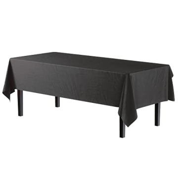 Black Table Covers 54" x 108" - 12 Pack for Events
