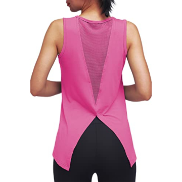 Mippo Women's Workout Yoga Tops - Breathable Tie Back Tanks