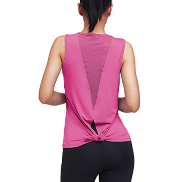Mippo Women's Workout Yoga Tops - Breathable Tie Back Tanks