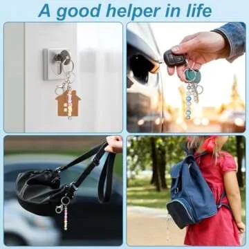 Guiqulai 20 Pcs Beadable Keychain Bars,Blank DIY Keychains for Beads,Keychain Making Supplies Kit,Metal Beaded Keychain for Women Men Pendant Jewelry Crafts Making(Silve)