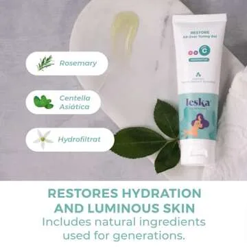 Leska Maternity Post-Pregnancy Gel | STAGE C: RESTORE All-Over Toning Gel (Postpartum) | Part of a Complete 3 Part Pregnancy Skin Care System | New Mom Gifts (4oz)