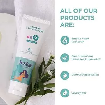 Leska Maternity Post-Pregnancy Gel | STAGE C: RESTORE All-Over Toning Gel (Postpartum) | Part of a Complete 3 Part Pregnancy Skin Care System | New Mom Gifts (4oz)