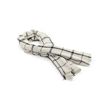 Womens Oversized Plaid Scarf Classic Soft Tartan Wrap