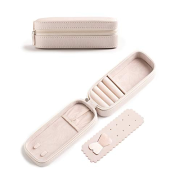 Elegant PU Leather Jewelry Travel Organizer with Tassel Design