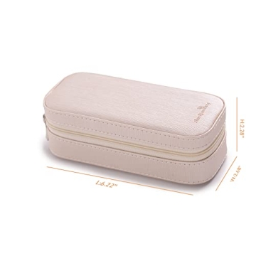 Elegant PU Leather Jewelry Travel Organizer with Tassel Design