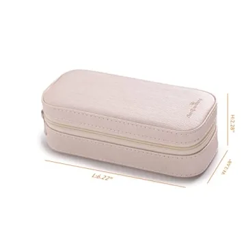 Elegant PU Leather Jewelry Travel Organizer with Tassel Design