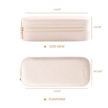 Elegant PU Leather Jewelry Travel Organizer with Tassel Design