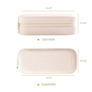 Elegant PU Leather Jewelry Travel Organizer with Tassel Design