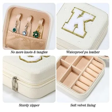 White Travel Jewelry Case Gift for Women | Parima Gifts