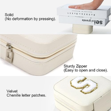 White Travel Jewelry Case Gift for Women | Parima Gifts