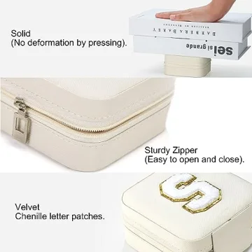 White Travel Jewelry Case Gift for Women | Parima Gifts