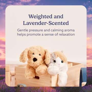 warmies Microwavable & Weighted Stuffed Animals, Golden Dog - Heated Stuffed Animal Plushie for Warmth & Comfort - Cute Soft Plush Toys for Boys, Girls, Babies & Toddlers