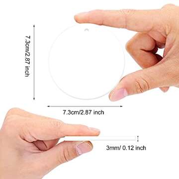 10Pcs Sublimation Ceramic Ornaments Sublimation Ornament Blanks Bulk Ceramic Discs Ornament for Heat...