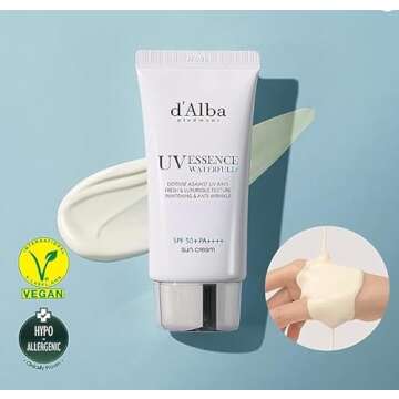 d'Alba Piedmont [ORIGINAL] UV Essence Sunscreen for Face SPF 50+ Face Moisturizer Korean Ultra Viole...