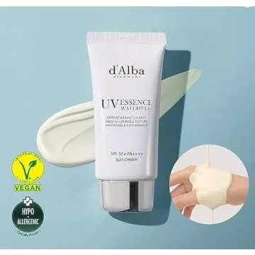 d'Alba Piedmont [ORIGINAL] UV Essence Sunscreen for Face SPF 50+ Face Moisturizer Korean Ultra Viole...