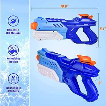 Quanquer 3 Pack Water Guns for Kids Adults - 600CC Squirt Water Toy Gun Super Blaster Soaker Long Ra...