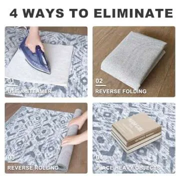 KILOCOCO Boho Kitchen Runner Rug 2x6 Washable Runner Rug, Soft Runners for Hallways Non Slip Printed Distressed Laundry Room Rug, Low-Pile Rug for Entryway/Bedroom/Living Room, Grey White Blue