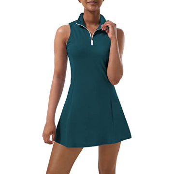 Stylish Tennis Dress for Women with Built-in Shorts and Pockets