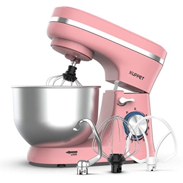 KUPPET 8-Speed Pink Stand Mixer with 4.7QT Bowl - Perfect for Baking Enthusiasts