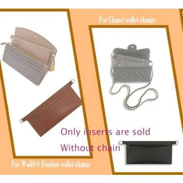 Lckaey purse insert Bag accessories kit- for Wallet Sarah bag, handbag inner bag organizer, 3015- brown