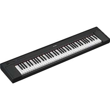 Yamaha 76-Key Piaggero Ultra-Portable Digital Piano, Black (NP35B)