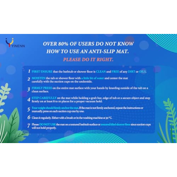 YINENN Bath Mat Non-Slip, Extra Large, Machine Washable