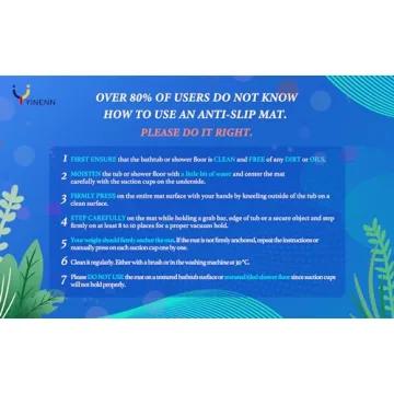 YINENN Bath Mat Non-Slip, Extra Large, Machine Washable