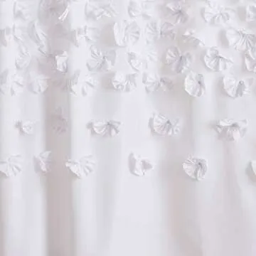 Lush Decor Lucia Shower Curtain, 72" x 72", White