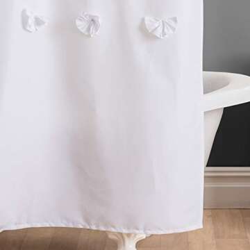 Lush Decor Lucia Shower Curtain, 72" x 72", White