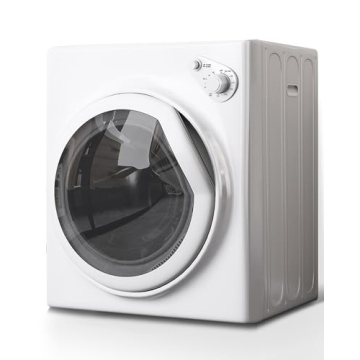 TABU Compact Washer and Dryer Set,19LBS Portable Full-Automatic Washing Machine with Drain Pump & 13LBS Compact Dryer with Stainless Steel Inner Tub(White)