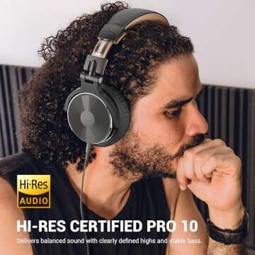 OneOdio Hi-Res Studio Monitor Headphones for Music Lovers