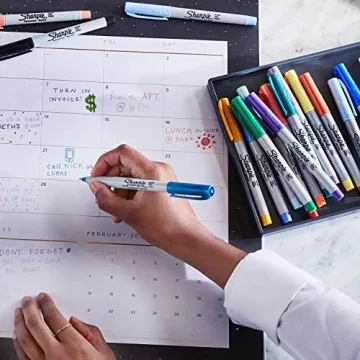 Sharpie Permanent Markers 24 Count Ultra-Fine Point Assorted Colors