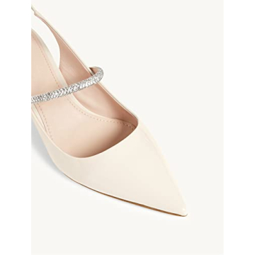 Elegant Coziavenue Women's Slingback Pumps with Rhinestones