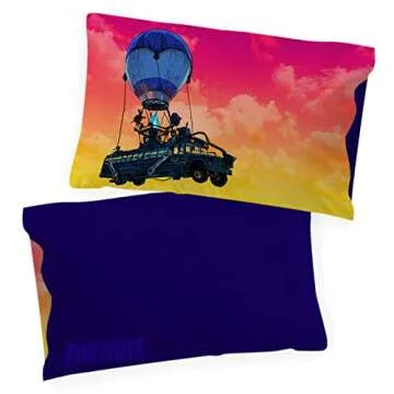 Jay Franco Fortnite Bus Loading Screen 1 Single Reversible Pillowcase - Double-Sided Super Soft Bedding