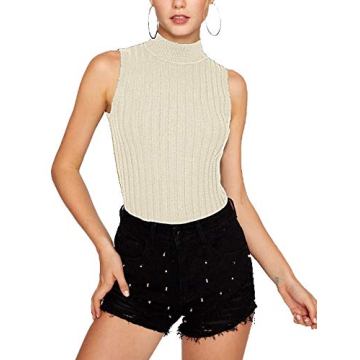 Nicetage Women Summer Tank Tops Elegant Ribbed Knits