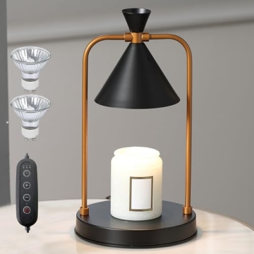 Dimmable Candle Warmer Lamp with Timer - Safe, Elegant Home Decor Gift