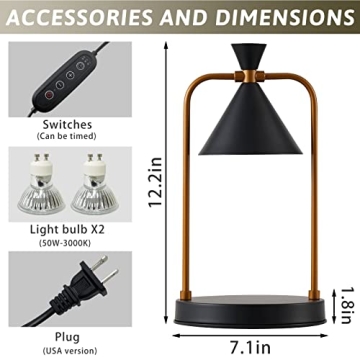 Dimmable Candle Warmer Lamp with Timer Safe Home Decor