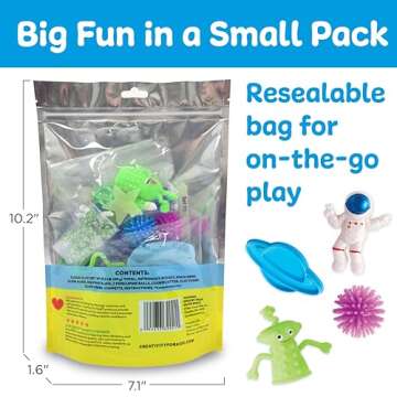 Creativity for Kids Sensory Pack: Outer Space - Toddler Activities and Sensory Bin Filler, Space Toys and Gifts for Kids, Sensory Toys for Toddlers 3-4+