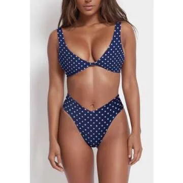 geluboao Sexy Swimsuits for Women 2 Piece Push Up Bikini Set Cheeky High Waisted High Cut Bathing Su...