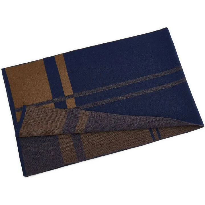 RIONA Men's Warm Wool Knitted Scarf for Winter