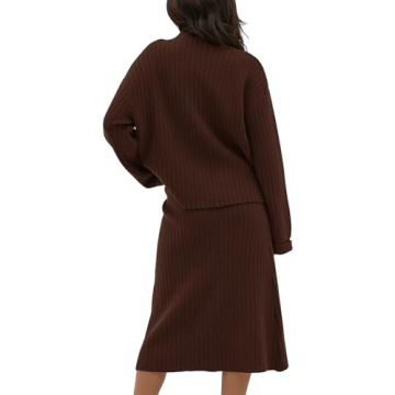 CHYRII Women's Cozy Sweater Skirt Outfits Winter Fashion